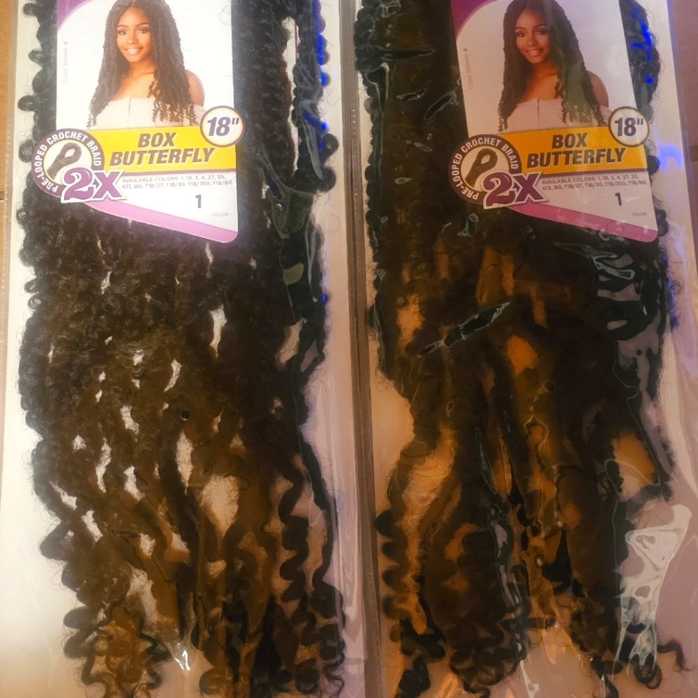 Box Butterfly 18" Hair Extensions - Black 4-2x Packages Of Hair